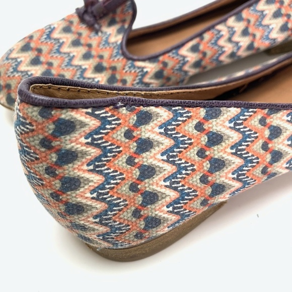 LUCKY BRAND Tassel Canvas Leather Flats Shoes 7.5 - Picture 15 of 16